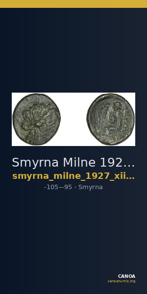 Smyrna Milne 1927 Period XIII J — CANOA