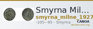 Smyrna Milne 1927 Period XIII J — CANOA