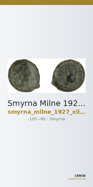 Smyrna Milne 1927 Period XIII K — CANOA