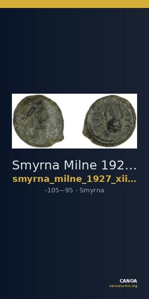 Smyrna Milne 1927 Period XIII K — CANOA