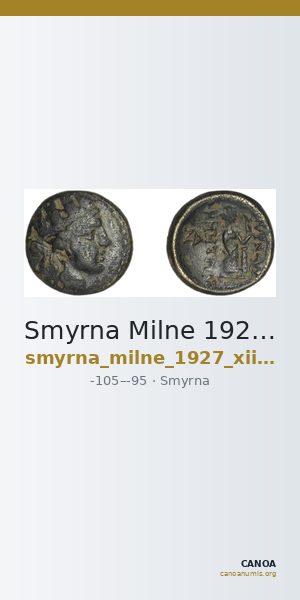 Smyrna Milne 1927 Period XIII M — CANOA