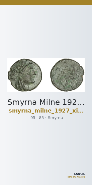 Smyrna Milne 1927 Period XIV J — CANOA