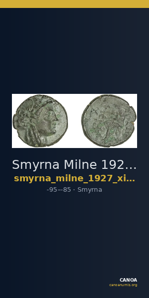 Smyrna Milne 1927 Period XIV J — CANOA