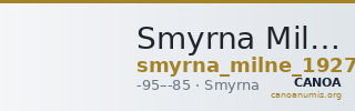Smyrna Milne 1927 Period XIV K — CANOA