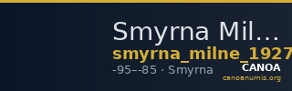 Smyrna Milne 1927 Period XIV K — CANOA