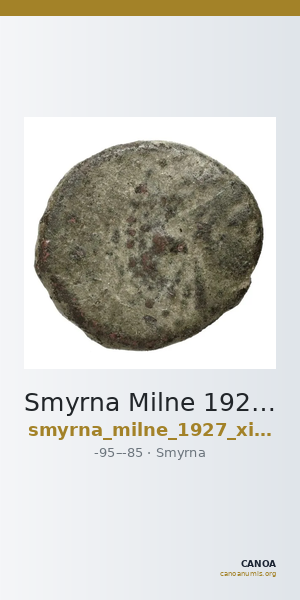 Smyrna Milne 1927 Period XIV L — CANOA
