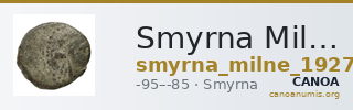 Smyrna Milne 1927 Period XIV L — CANOA