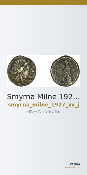 Smyrna Milne 1927 Period XV J — CANOA