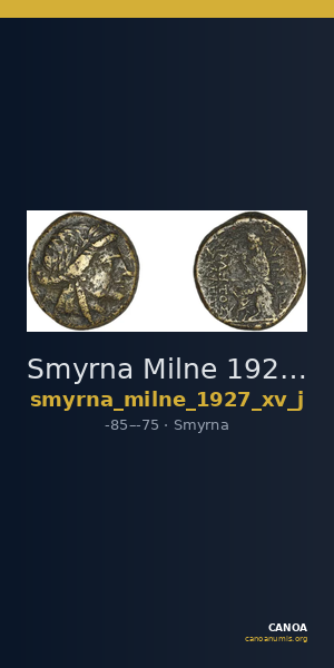 Smyrna Milne 1927 Period XV J — CANOA