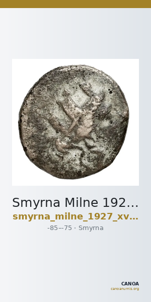 Smyrna Milne 1927 Period XV M — CANOA