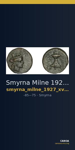 Smyrna Milne 1927 Period XV N — CANOA