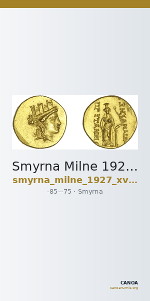 Smyrna Milne 1927 Period XV no. 344 — CANOA