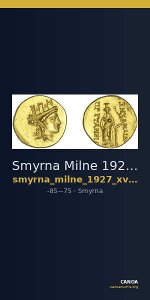 Smyrna Milne 1927 Period XV no. 344 — CANOA