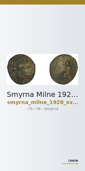 Smyrna Milne 1928 Period XVI J — CANOA