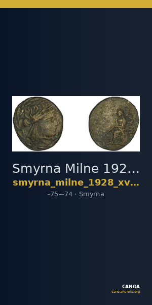 Smyrna Milne 1928 Period XVI J — CANOA