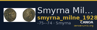 Smyrna Milne 1928 Period XVI J — CANOA