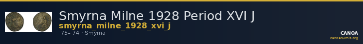 Smyrna Milne 1928 Period XVI J — CANOA