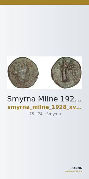 Smyrna Milne 1928 Period XVI M — CANOA