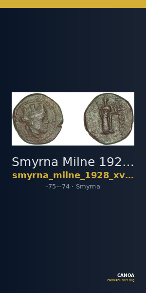 Smyrna Milne 1928 Period XVI M — CANOA