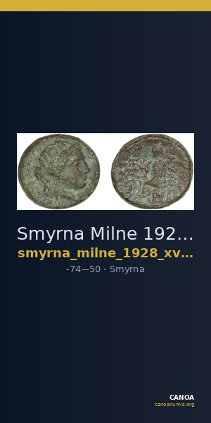 Smyrna Milne 1928 Period XVII J — CANOA