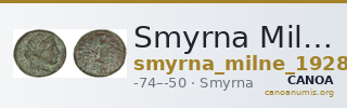 Smyrna Milne 1928 Period XVII J — CANOA