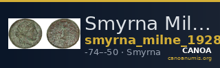 Smyrna Milne 1928 Period XVII J — CANOA