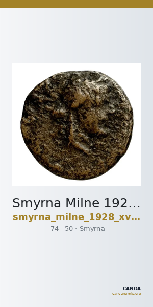 Smyrna Milne 1928 Period XVII K — CANOA
