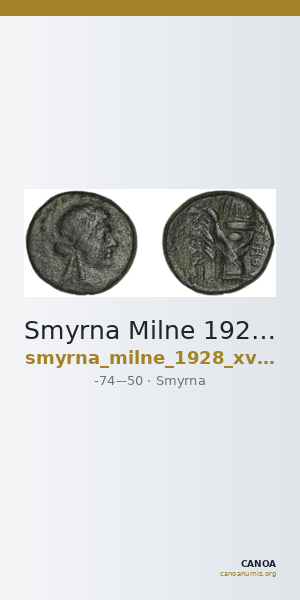 Smyrna Milne 1928 Period XVII L — CANOA