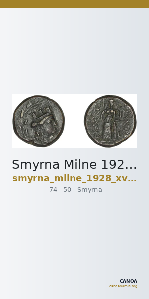 Smyrna Milne 1928 Period XVII M — CANOA