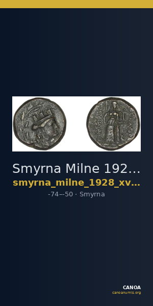 Smyrna Milne 1928 Period XVII M — CANOA