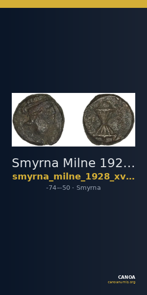 Smyrna Milne 1928 Period XVII N — CANOA