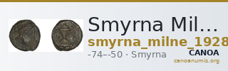 Smyrna Milne 1928 Period XVII N — CANOA