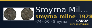 Smyrna Milne 1928 Period XVII N — CANOA