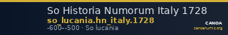 So Historia Numorum Italy 1728 — CANOA