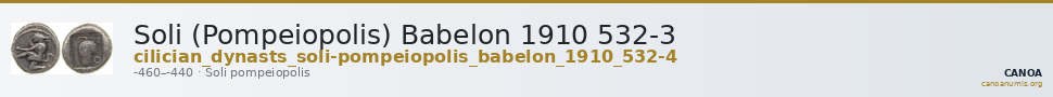 Soli (Pompeiopolis) Babelon 1910 532-3 — CANOA