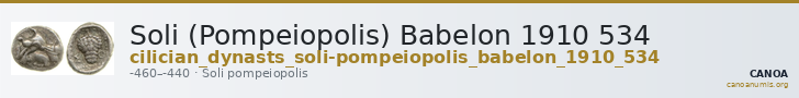Soli (Pompeiopolis) Babelon 1910 534 — CANOA