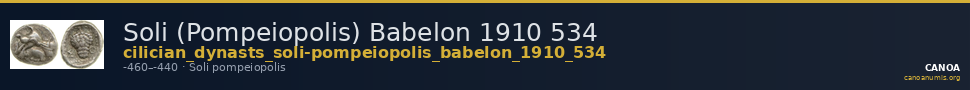 Soli (Pompeiopolis) Babelon 1910 534 — CANOA