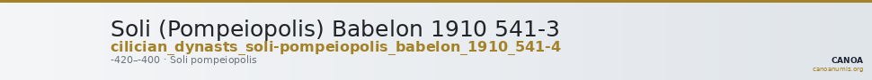 Soli (Pompeiopolis) Babelon 1910 541-3 — CANOA
