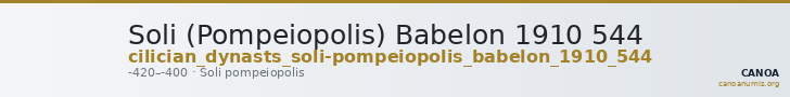 Soli (Pompeiopolis) Babelon 1910 544 — CANOA
