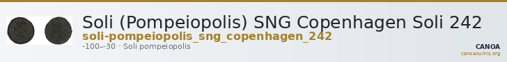 Soli (Pompeiopolis) SNG Copenhagen Soli 242 — CANOA