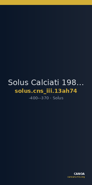 Solus Calciati 1987 13AH74 — CANOA