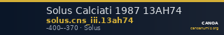 Solus Calciati 1987 13AH74 — CANOA