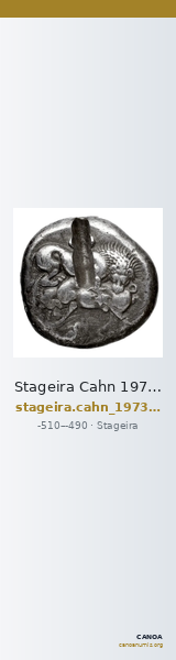 Stageira Cahn 1973 Period 2, tetradrachms — CANOA