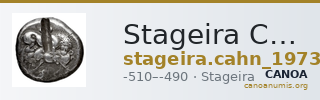Stageira Cahn 1973 Period 2, tetradrachms — CANOA