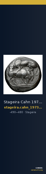 Stageira Cahn 1973 Period 3-4, tetradrachms — CANOA
