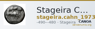 Stageira Cahn 1973 Period 3-4, tetradrachms — CANOA