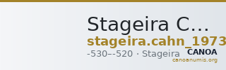 Stageira Cahn 1973 Period I — CANOA