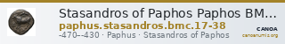 Stasandros of Paphos Paphos BMC Paphus 17-38 — CANOA