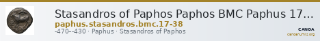 Stasandros of Paphos Paphos BMC Paphus 17-38 — CANOA