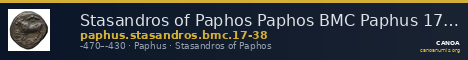 Stasandros of Paphos Paphos BMC Paphus 17-38 — CANOA